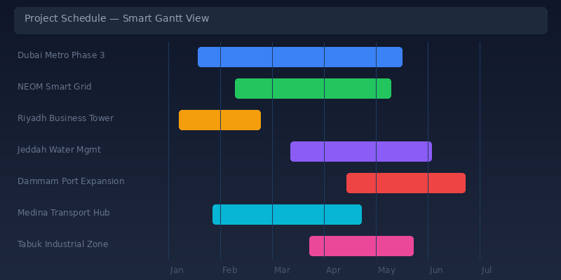 Project Schedule Gantt View